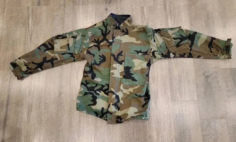 Military Jacket Suit Chemical Protective Class 1 Woodland Camo US Army Size M